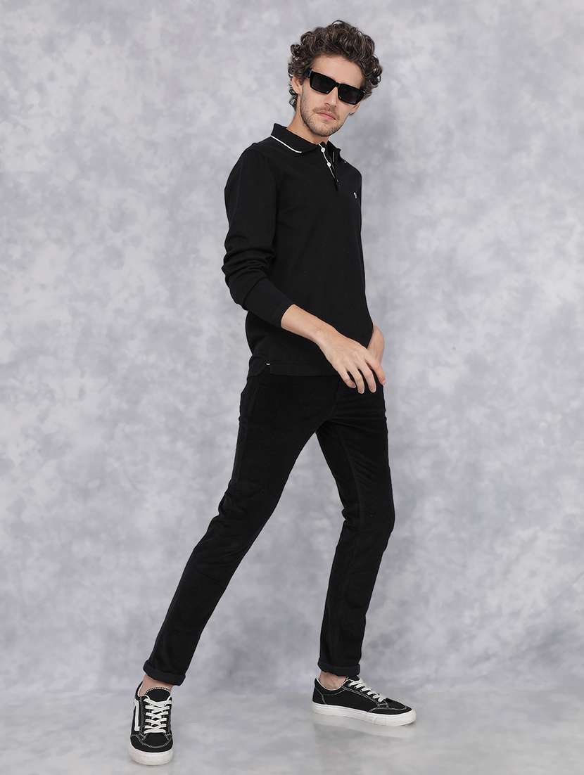 men polo neck plain t-shirt - 21496034 - Standard Image - 4