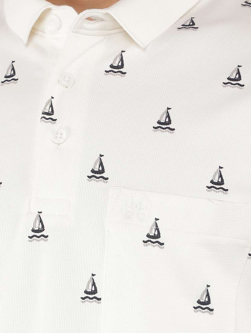 men polo neck printed t-shirt - 21496045 -  Standard Image - 6