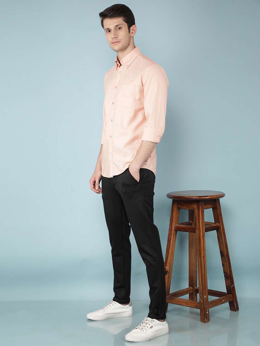 Men Long Sleeve Solid Casual Shirt - 21496075 -  Standard Image - 4