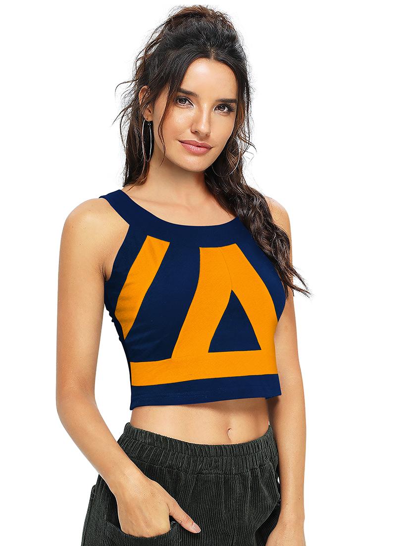 women round neck color block regular top - 21496173 - Standard Image - 1