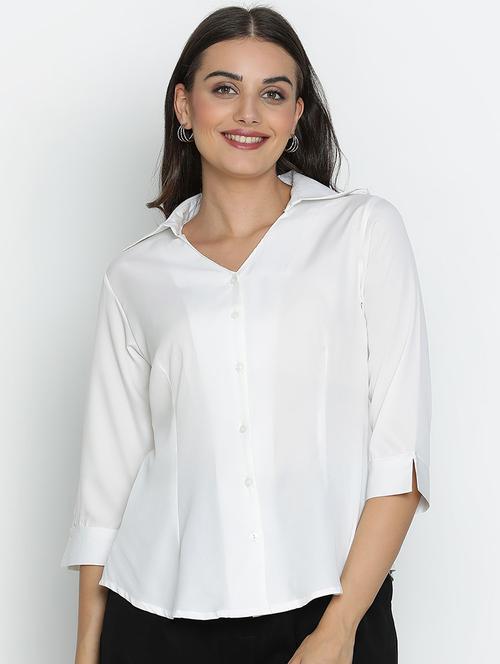 women white solid shirt - 21496528 -  Standard Image - 0