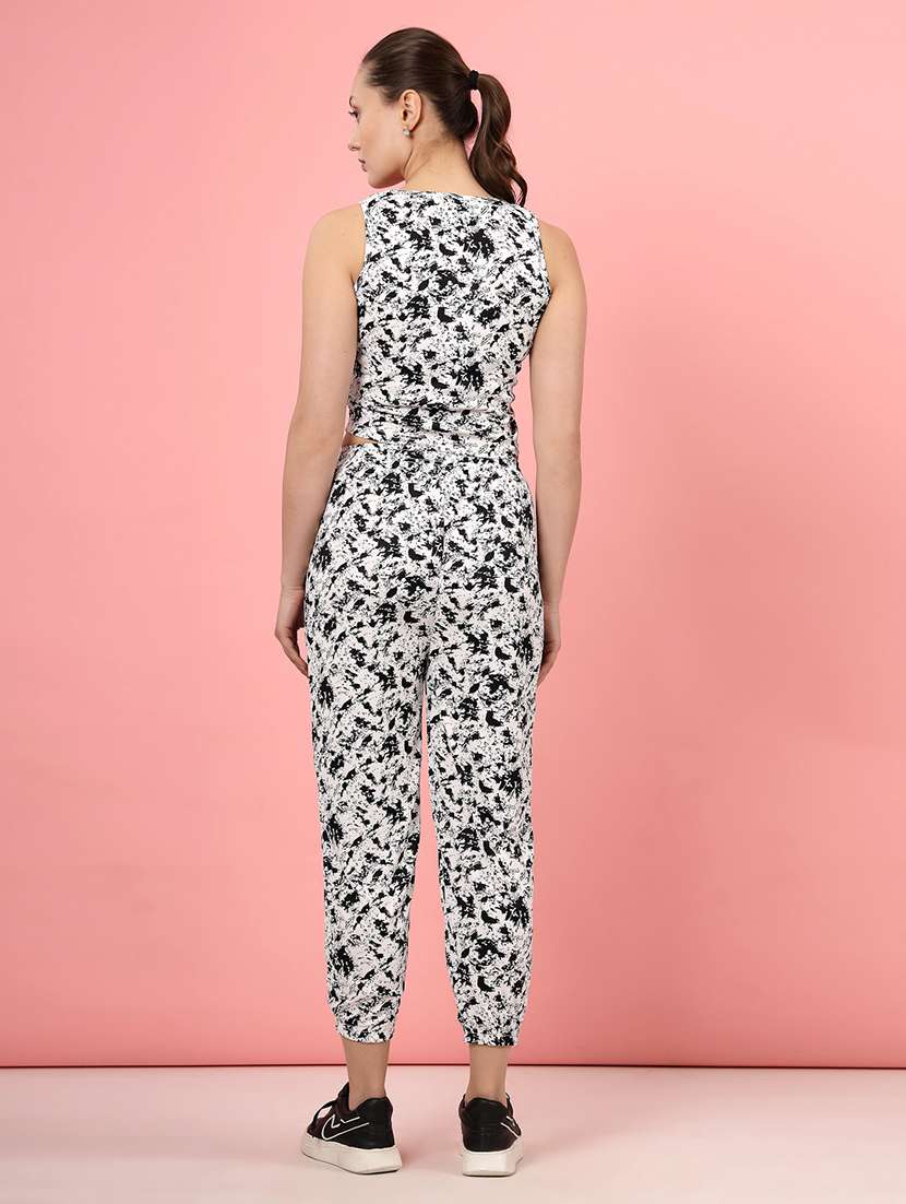 women black t-shirt & jogger co-ord set - 21496574 -  Standard Image - 4