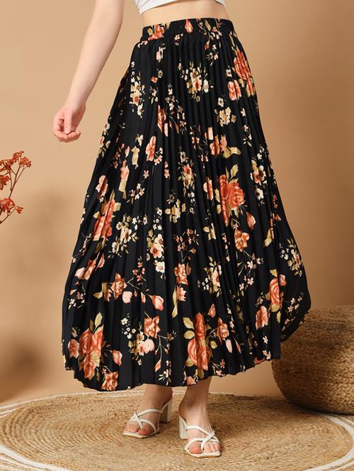women printed high rise a-line skirt - 21496608 -  Standard Image - 0