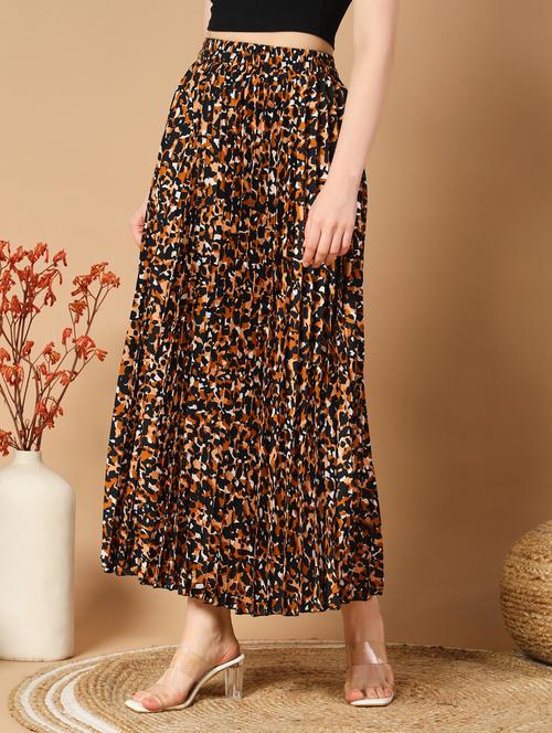 women midi printed a-line skirt - 21496610 - Standard Image - 0