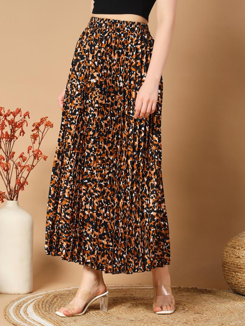 women midi printed a-line skirt - 21496610 - Zoom Image - 0
