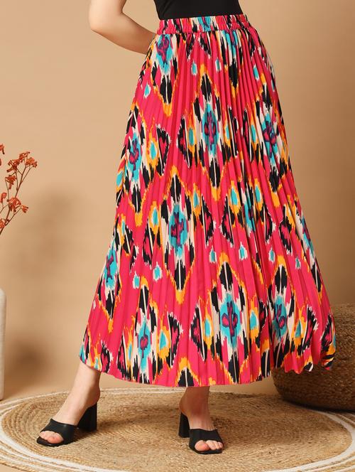women mid-rise printed a-line skirt - 21496635 -  Standard Image - 0