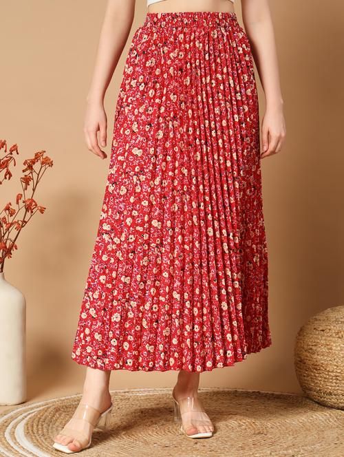women mid-rise printed a-line skirt - 21496671 -  Standard Image - 0