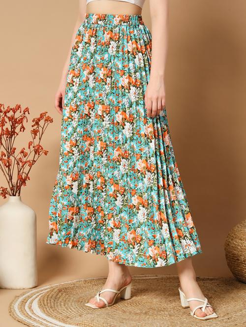 women mid-rise printed a-line skirt - 21496682 -  Standard Image - 0