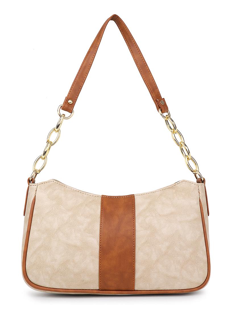 women beige colorblocked sling bag - 21496692 - Standard Image - 1