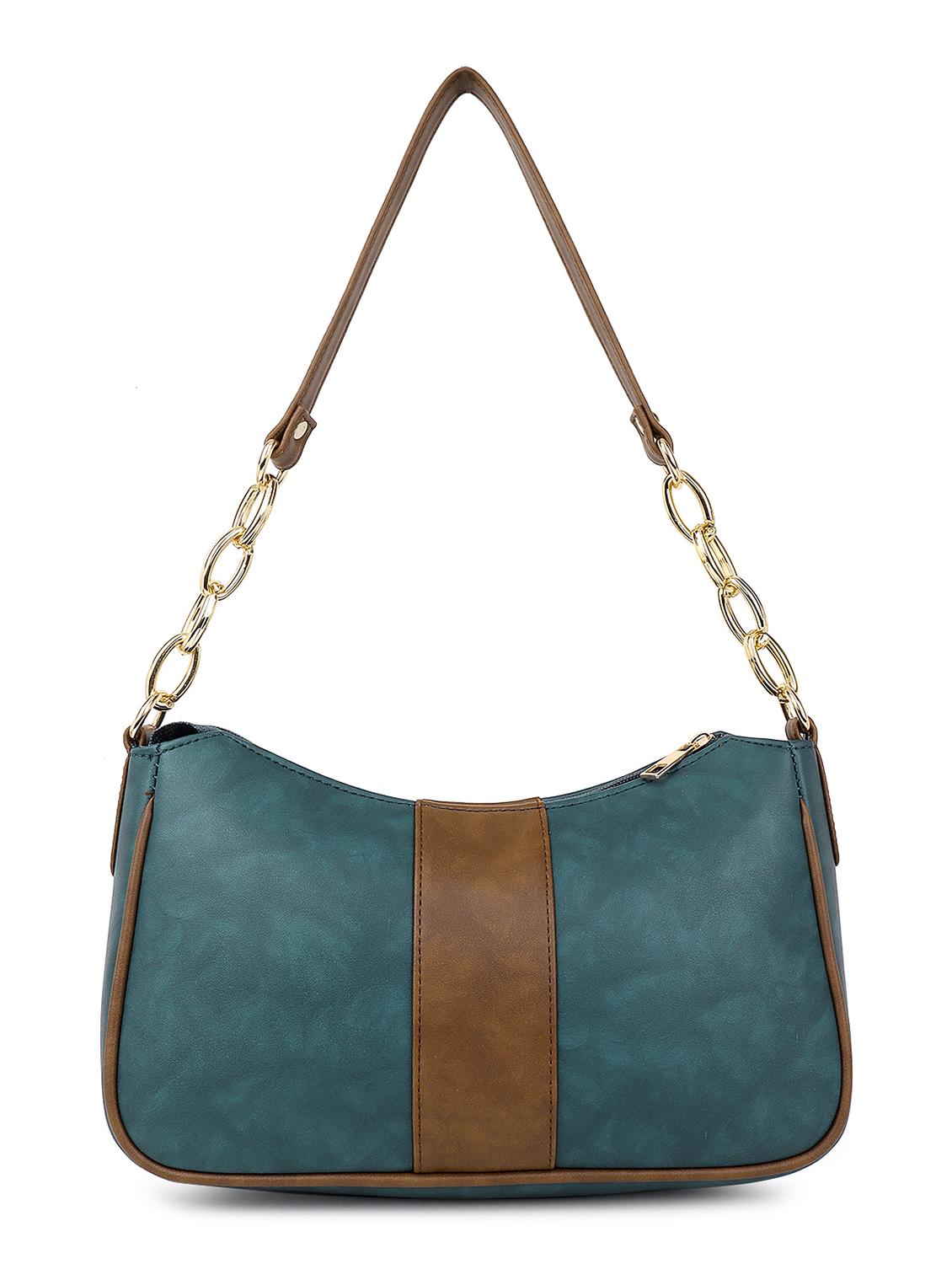 women teal green colorblocked sling bag - 21496693 - Standard Image - 1
