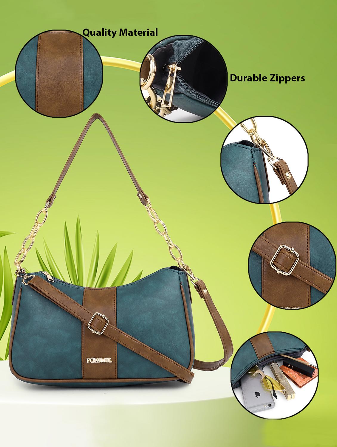 women teal green colorblocked sling bag - 21496693 - Standard Image - 4