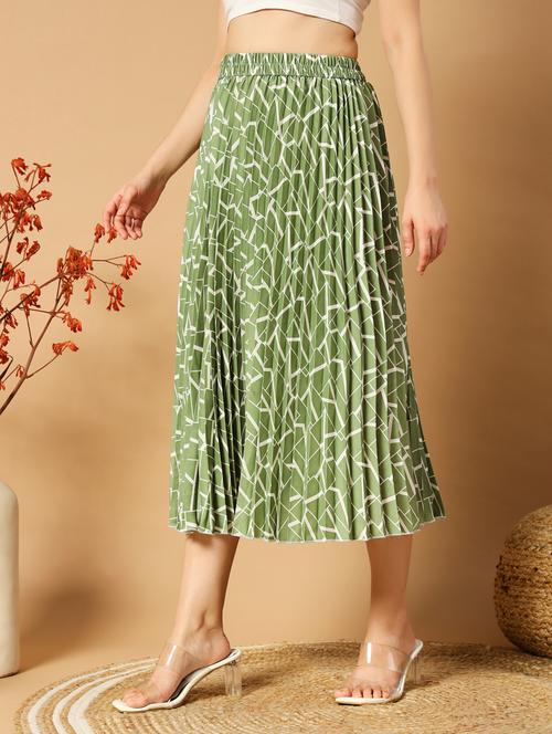 women mid-rise printed a-line skirt - 21496696 - Standard Image - 0