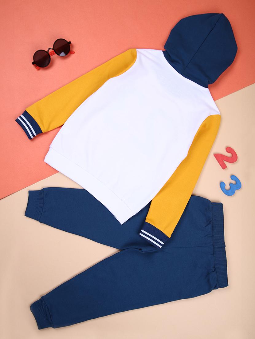 boys color block sweatshirt & joggers full length set - 21496760 - Standard Image - 1