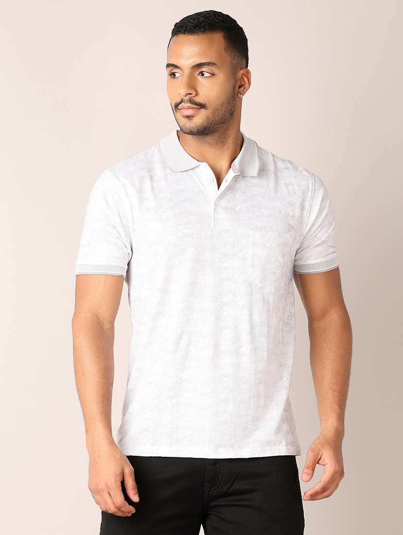 men short sleeve printed polo t-shirt - 21496783 -  Zoom Image - 0