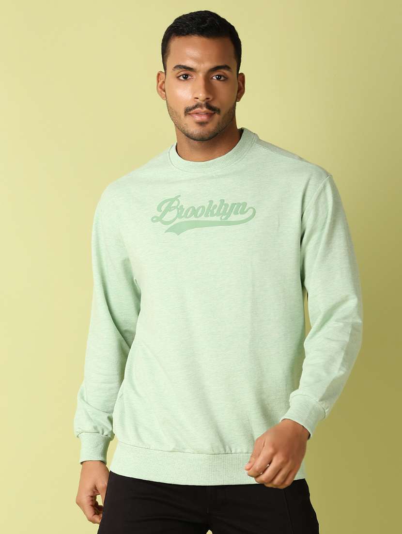 men long sleeve chest printed sweatshirt