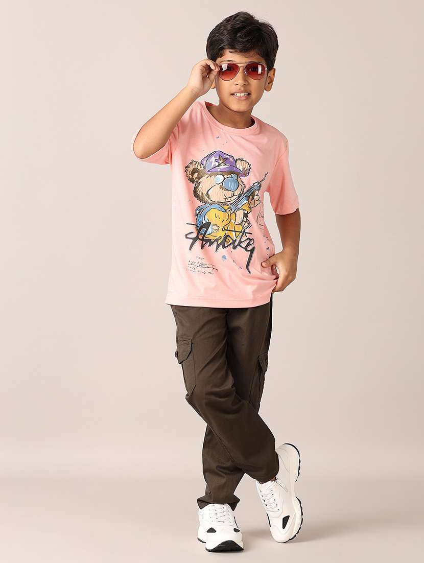 boys printed round neck t-shirt - 21496818 -  Standard Image - 4