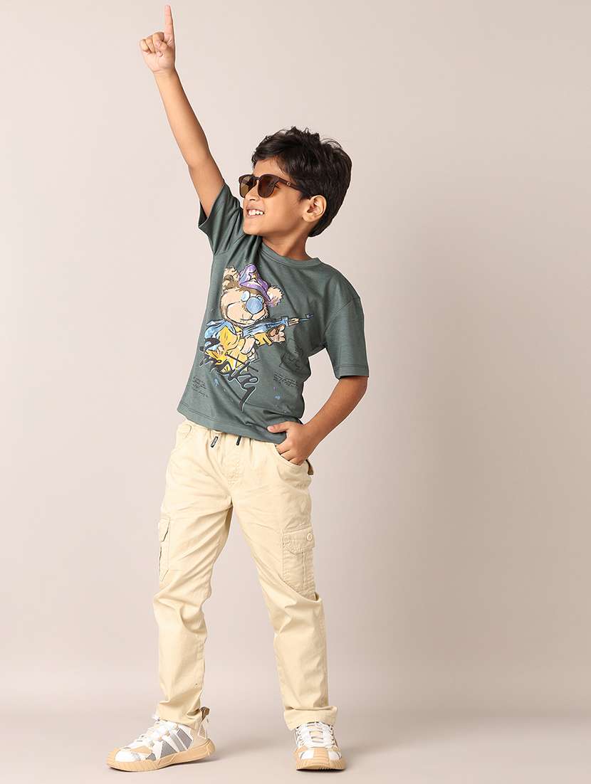 boys printed round neck t-shirt - 21496823 - Standard Image - 4