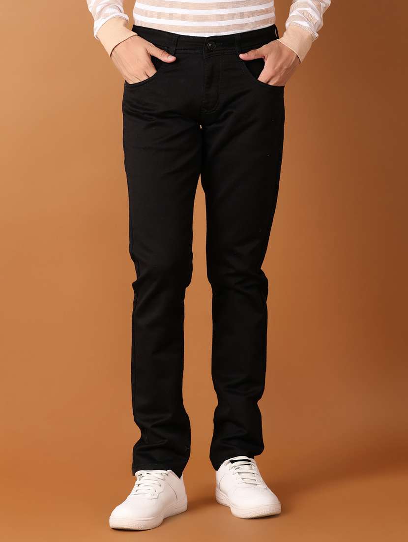 men solid slim fit jeans