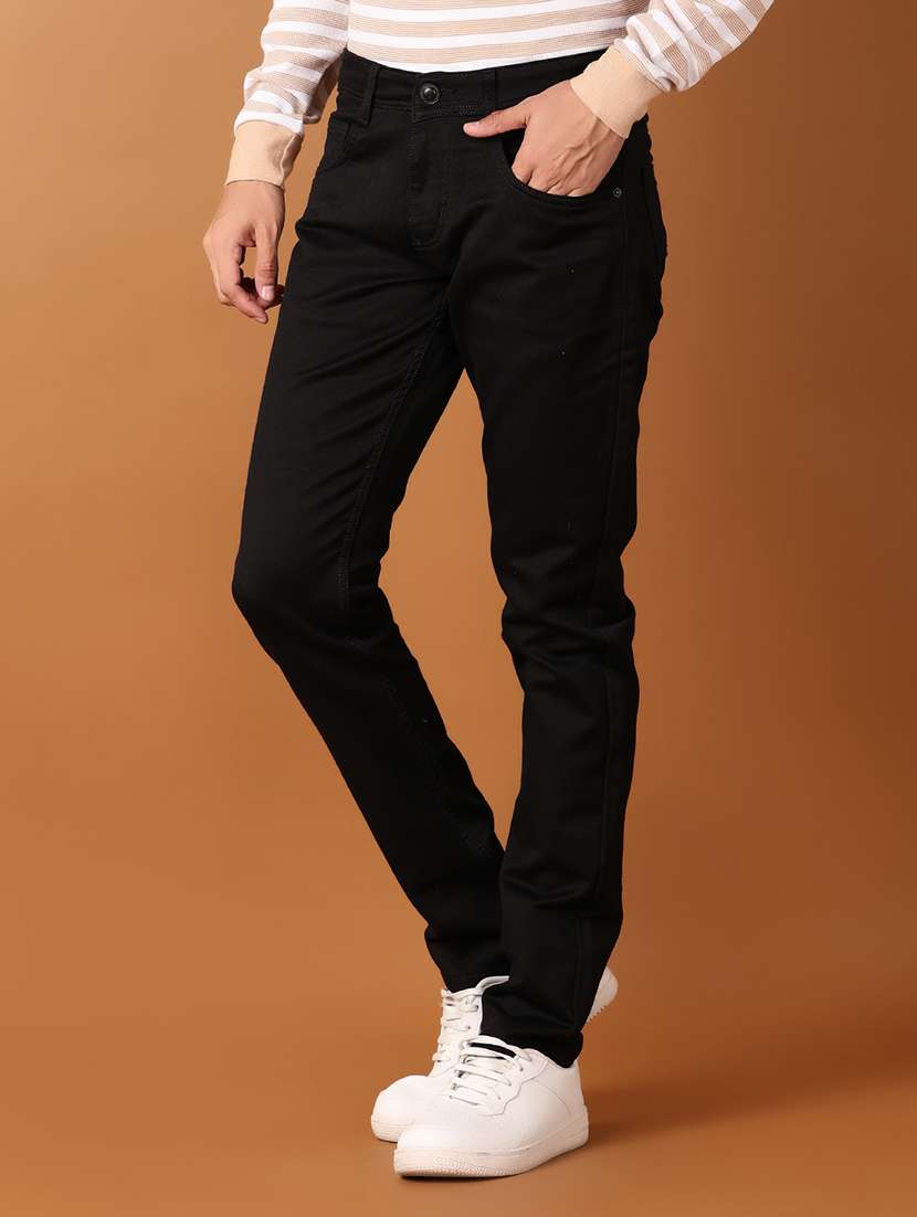 men solid slim fit jeans - 21496970 -  Standard Image - 1