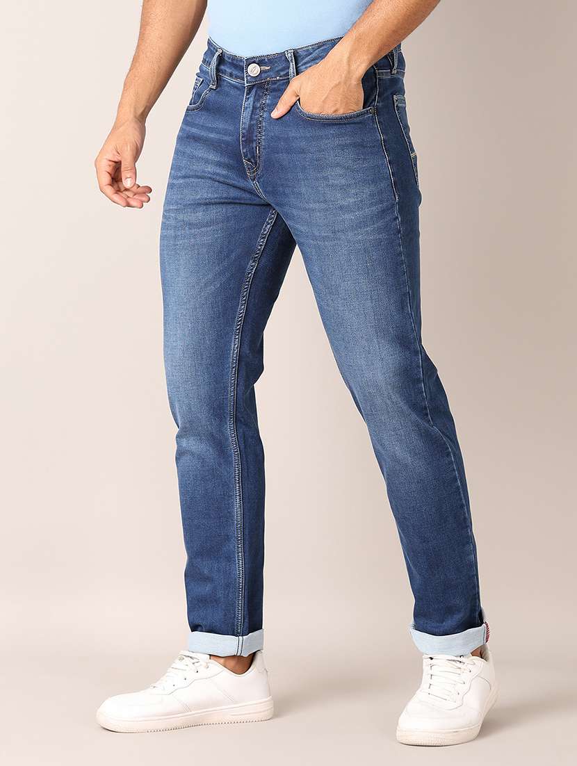 men solid straight fit jeans - 21496971 - Standard Image - 1