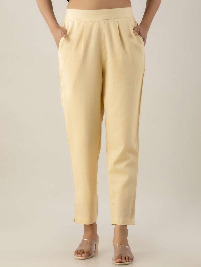 women mid-rise solid cigarette pant - 21497012 -  Zoom Image - 0