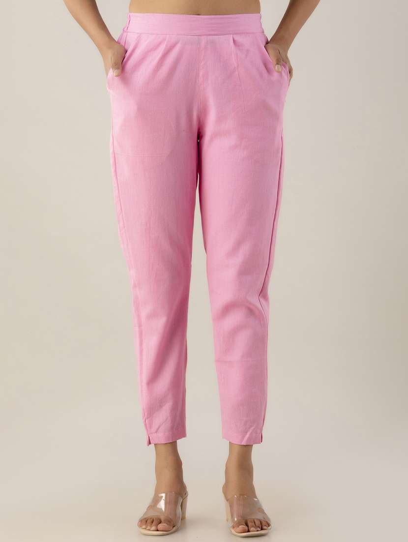 women mid-rise solid cigarette pant - 21497022 - Zoom Image - 0