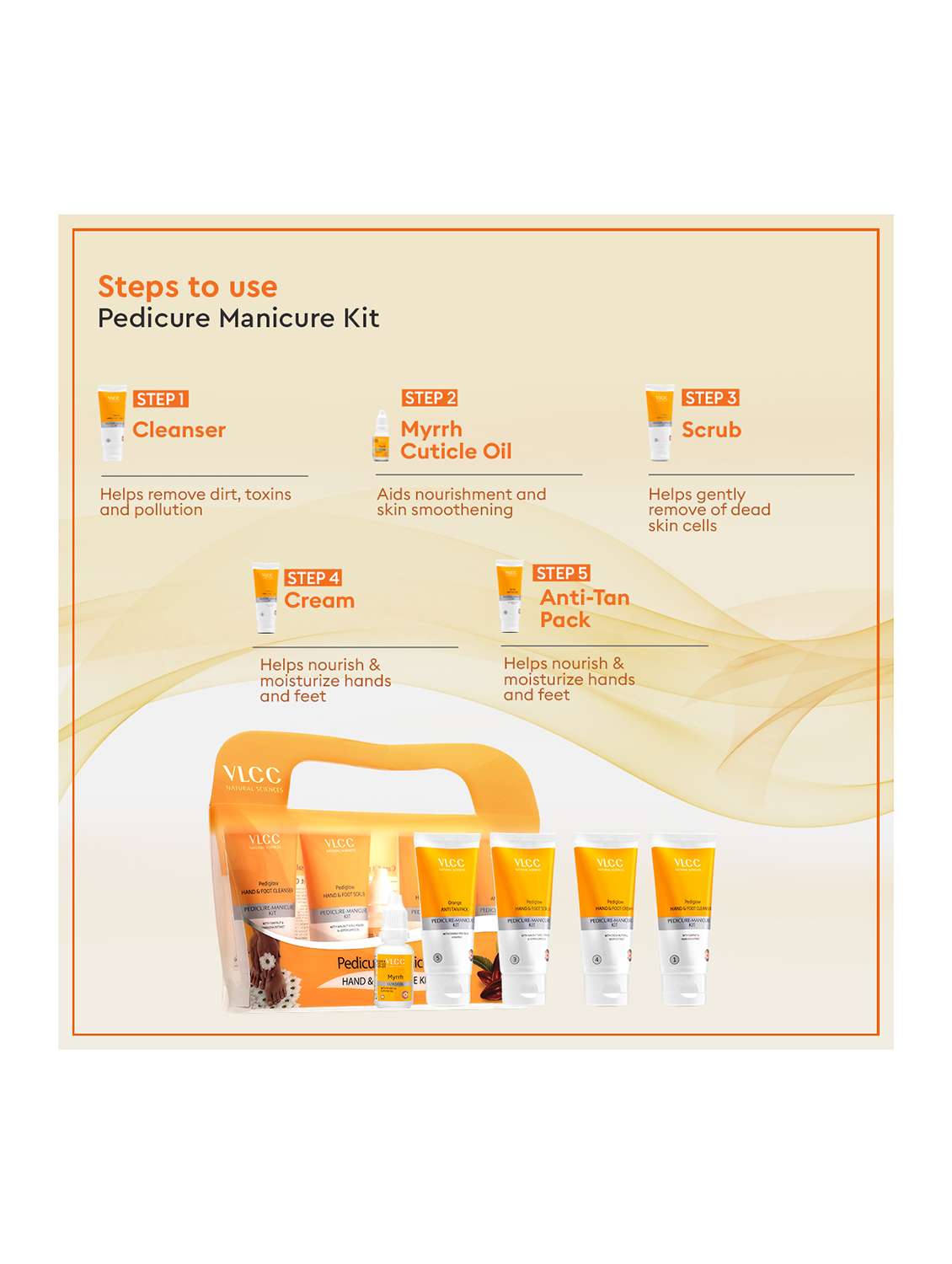 pedicure manicure kit & rose water toner combo - 21497029 - Standard Image - 4