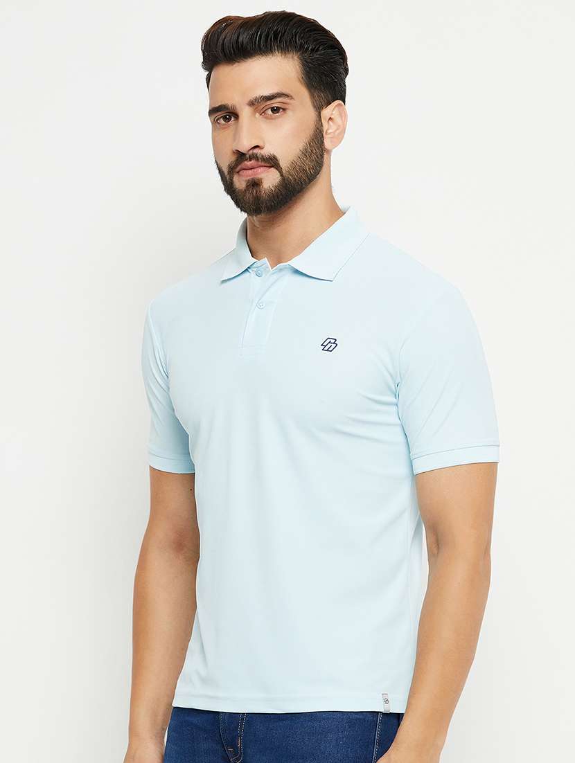 men polo neck plain t-shirt - 21497049 -  Standard Image - 1