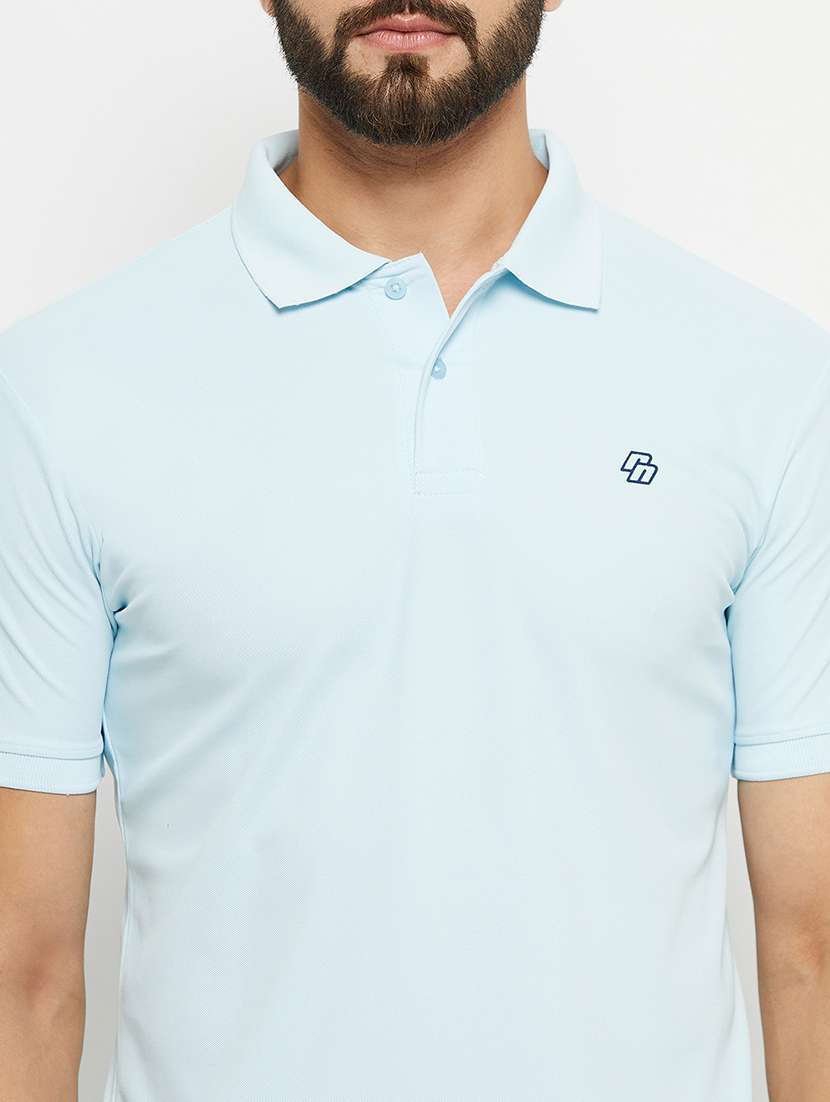 men polo neck plain t-shirt - 21497049 -  Standard Image - 4