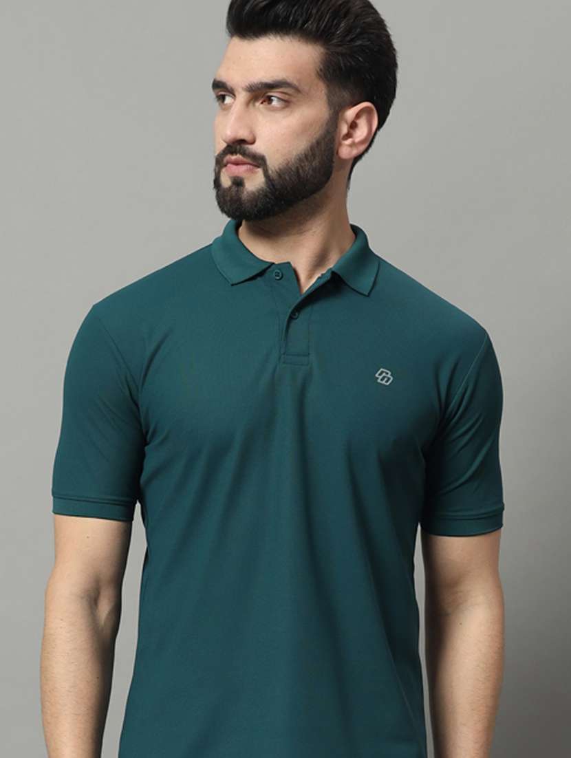 men polo neck plain t-shirt - 21497050 -  Standard Image - 1