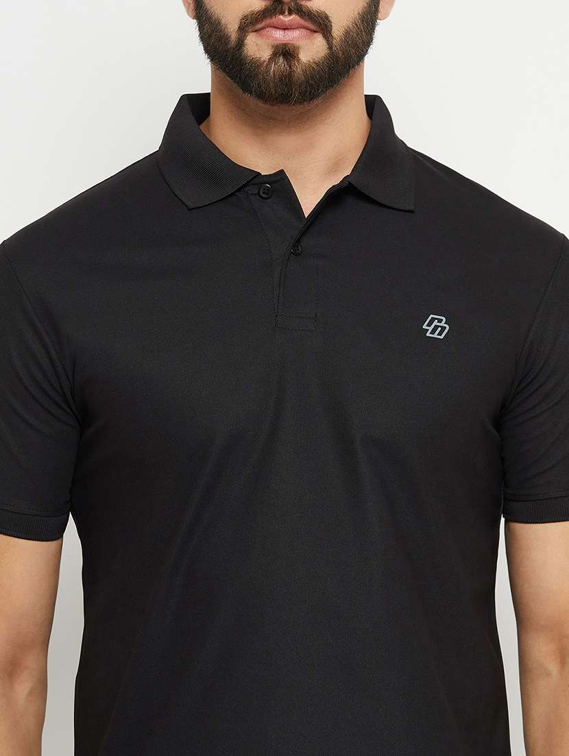 men polo neck plain t-shirt - 21497051 -  Standard Image - 4