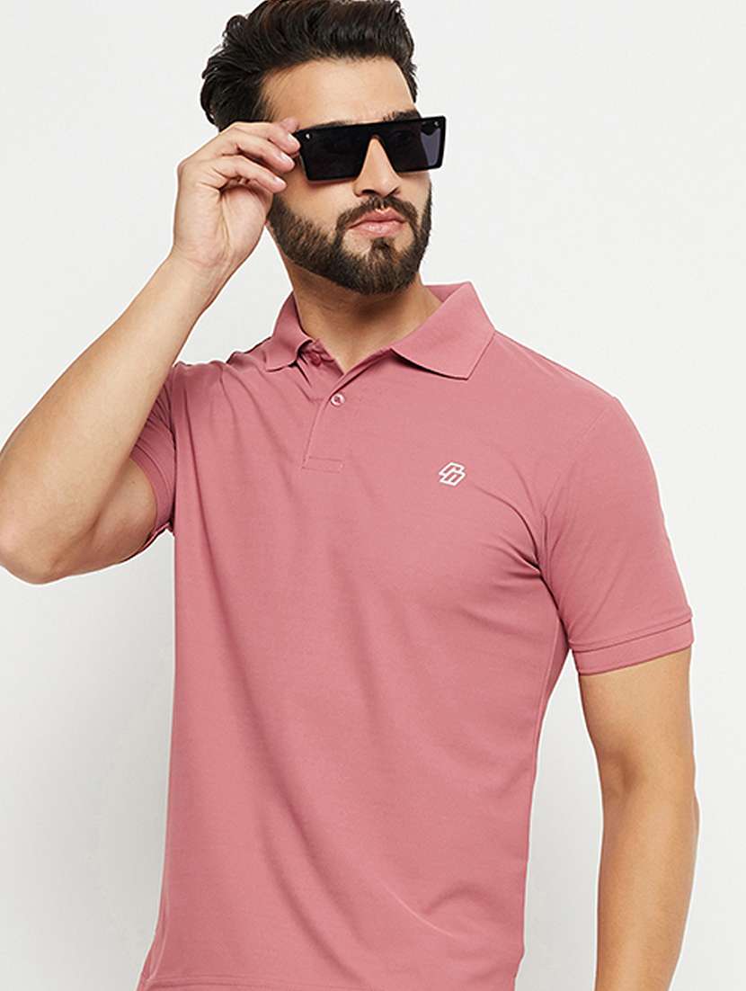 men polo neck plain t-shirt - 21497052 -  Standard Image - 1