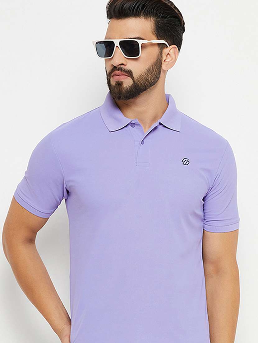 men polo neck plain t-shirt - 21497054 -  Standard Image - 1