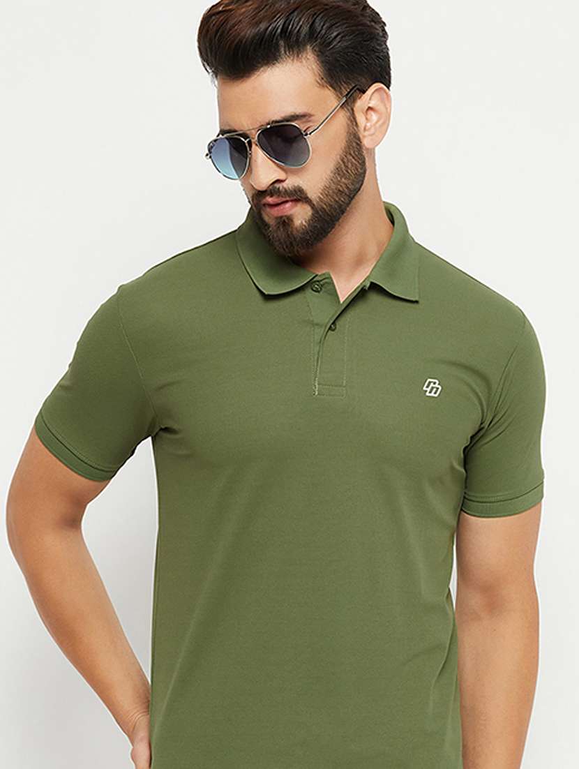 men polo neck plain t-shirt - 21497057 -  Standard Image - 1
