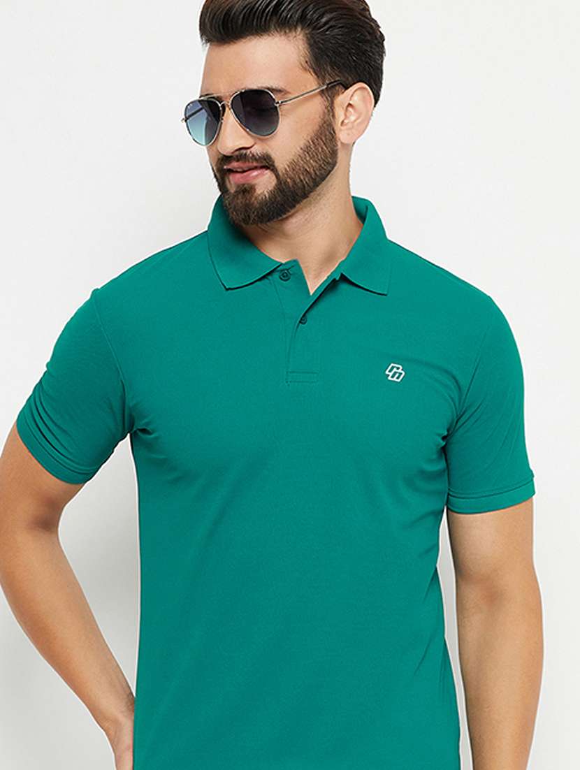 men polo neck plain t-shirt - 21497060 -  Standard Image - 1