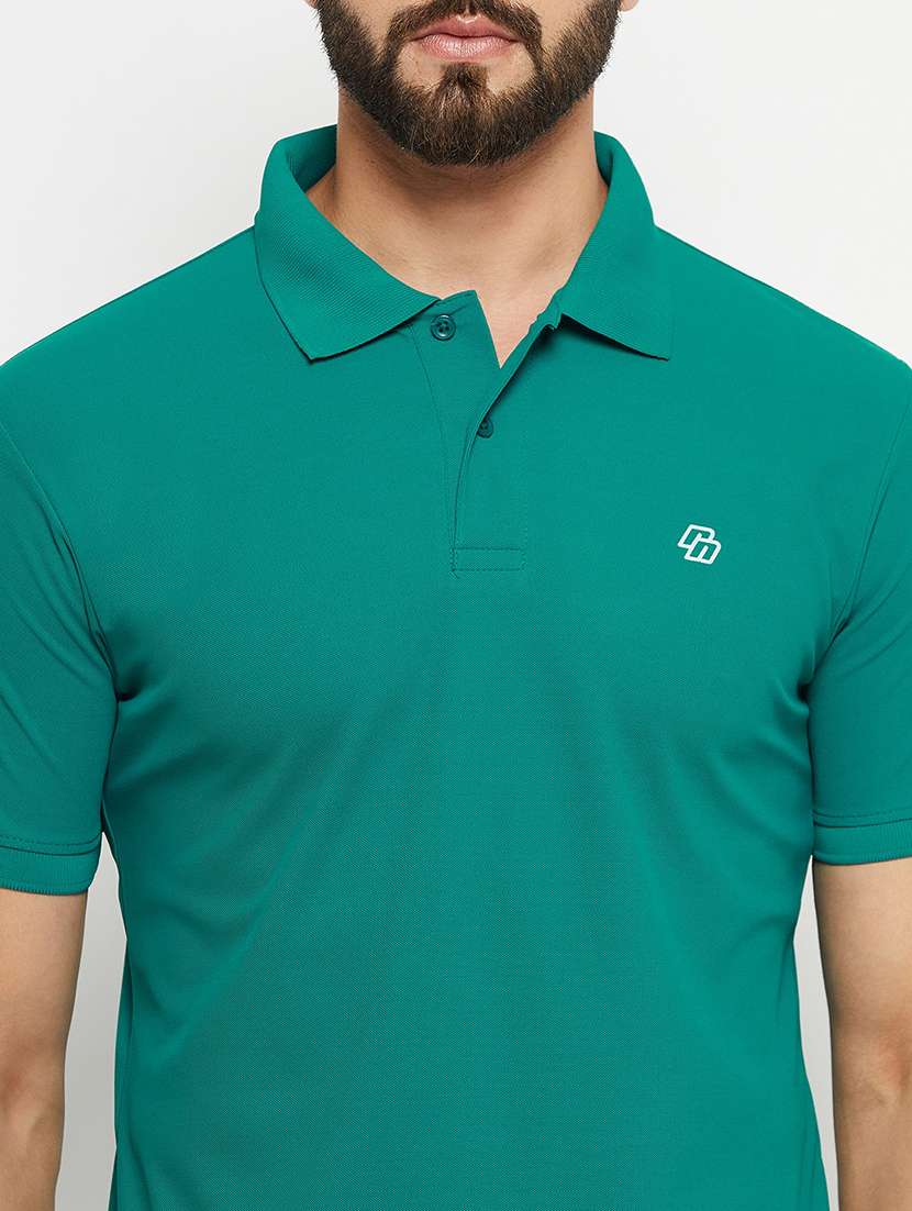 men polo neck plain t-shirt - 21497060 -  Standard Image - 4