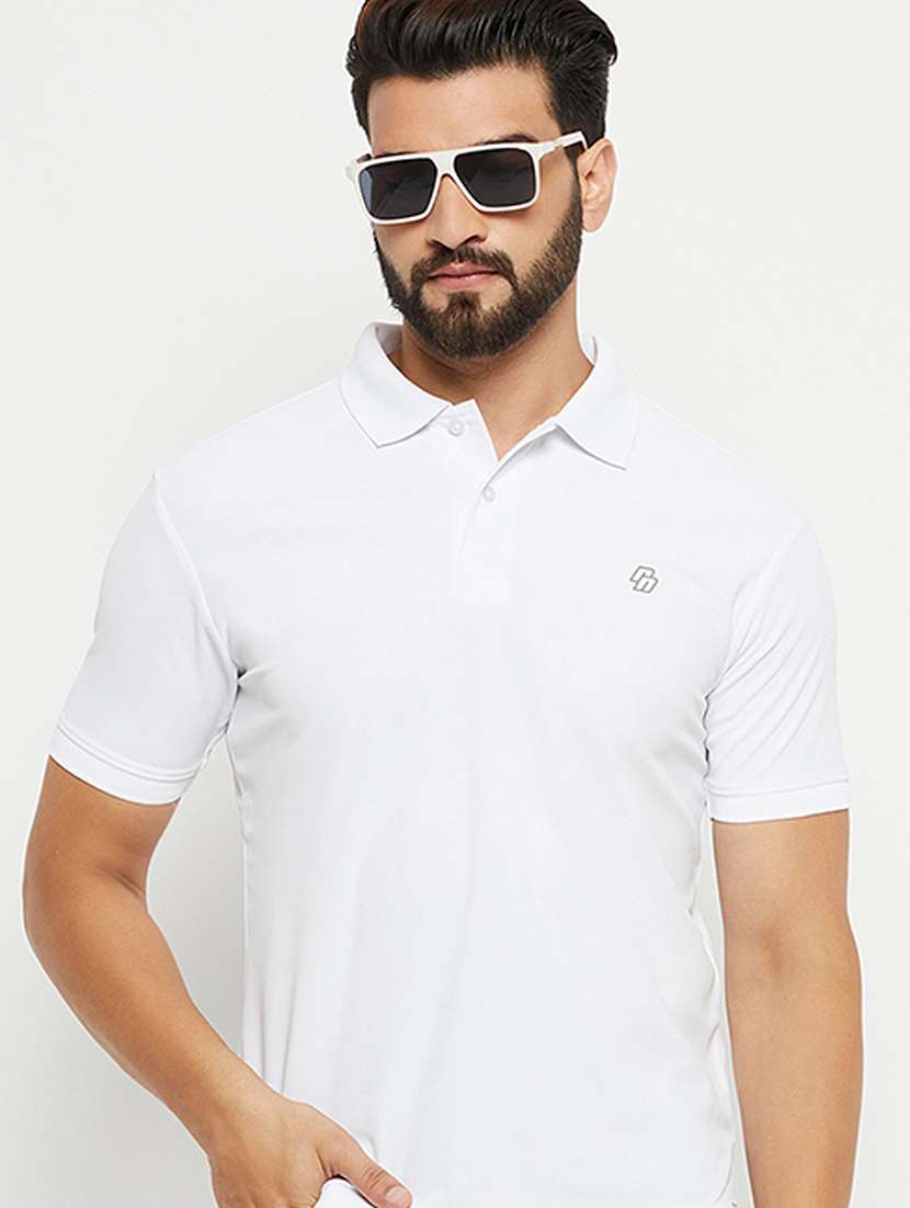 men polo neck plain t-shirt - 21497061 -  Standard Image - 1