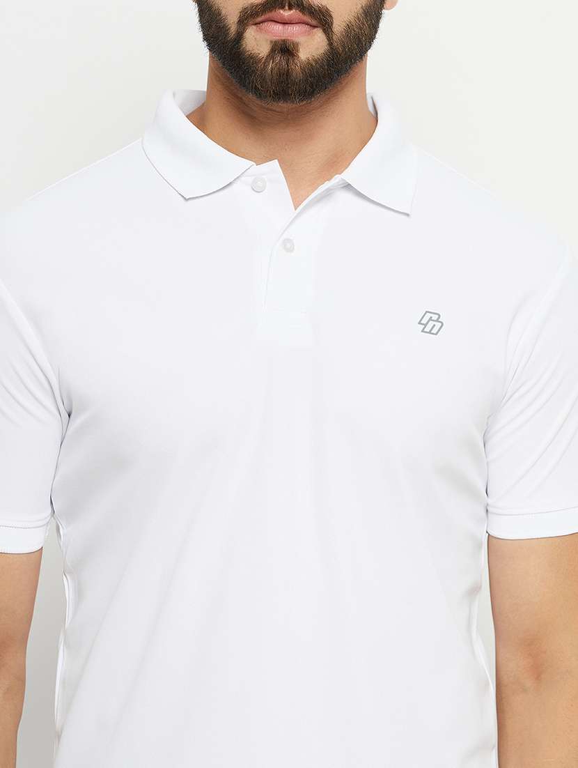 men polo neck plain t-shirt - 21497061 -  Standard Image - 4