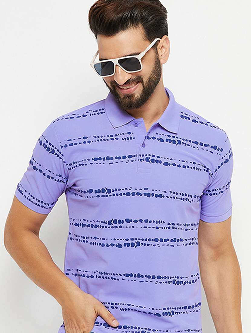 men polo neck printed t-shirt - 21497075 -  Standard Image - 1