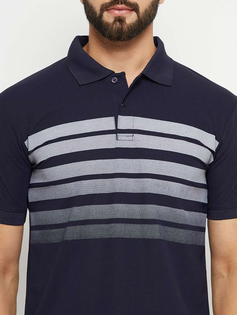 men polo neck striped t-shirt - 21497076 -  Standard Image - 4