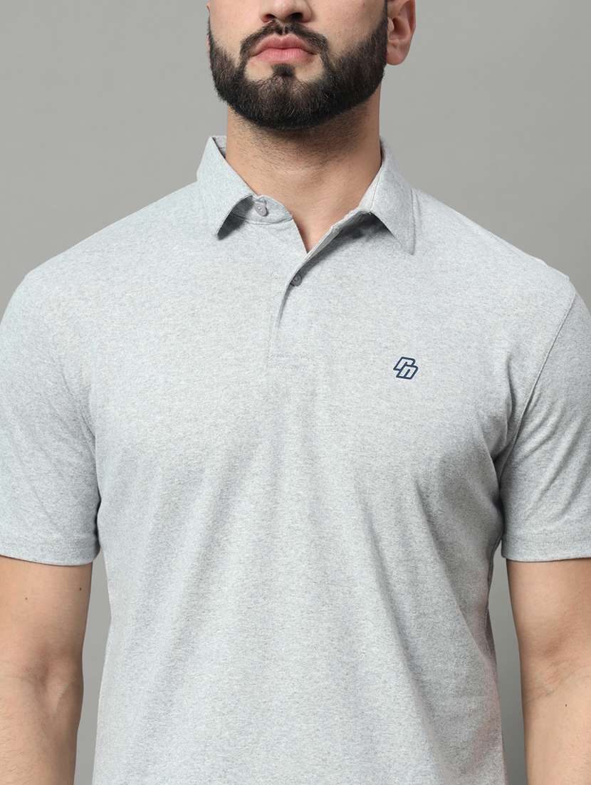men polo neck plain t-shirt - 21497088 -  Standard Image - 4