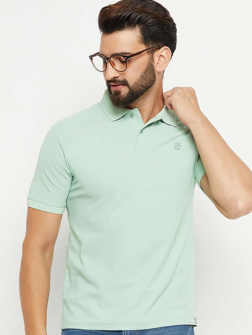 men polo neck plain t-shirt - 21497091 -  Standard Image - 1