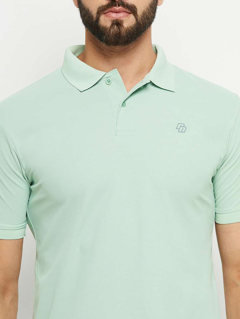 men polo neck plain t-shirt - 21497091 -  Standard Image - 4