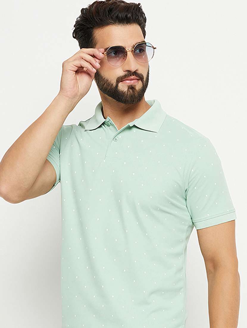 men polo neck plain t-shirt - 21497092 -  Standard Image - 1