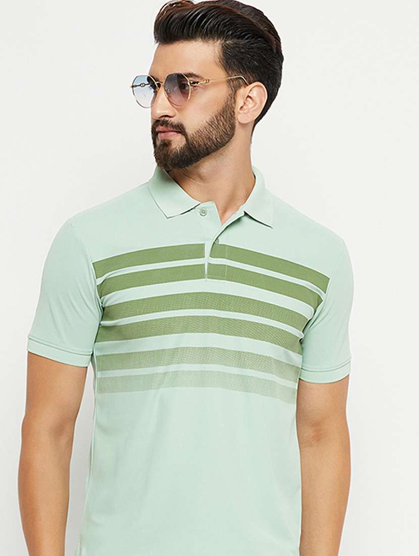 men polo neck striped t-shirt - 21497093 -  Standard Image - 1