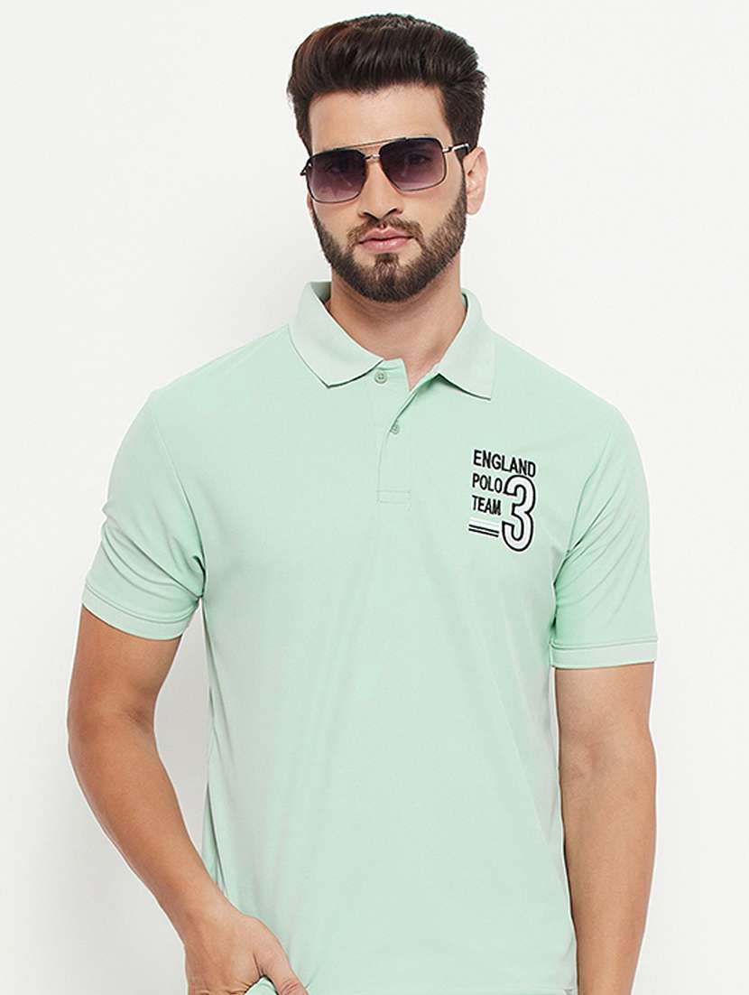 men solid short sleeve polo t-shirt - 21497106 -  Standard Image - 1