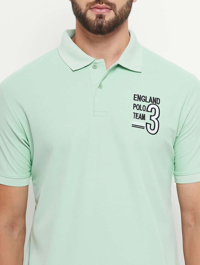 men solid short sleeve polo t-shirt - 21497106 -  Standard Image - 4
