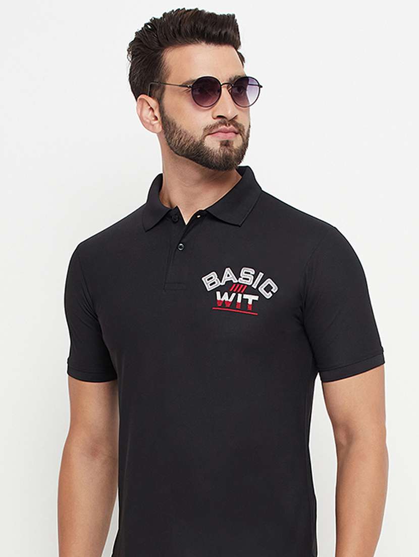 men solid short sleeve polo t-shirt - 21497116 -  Standard Image - 1