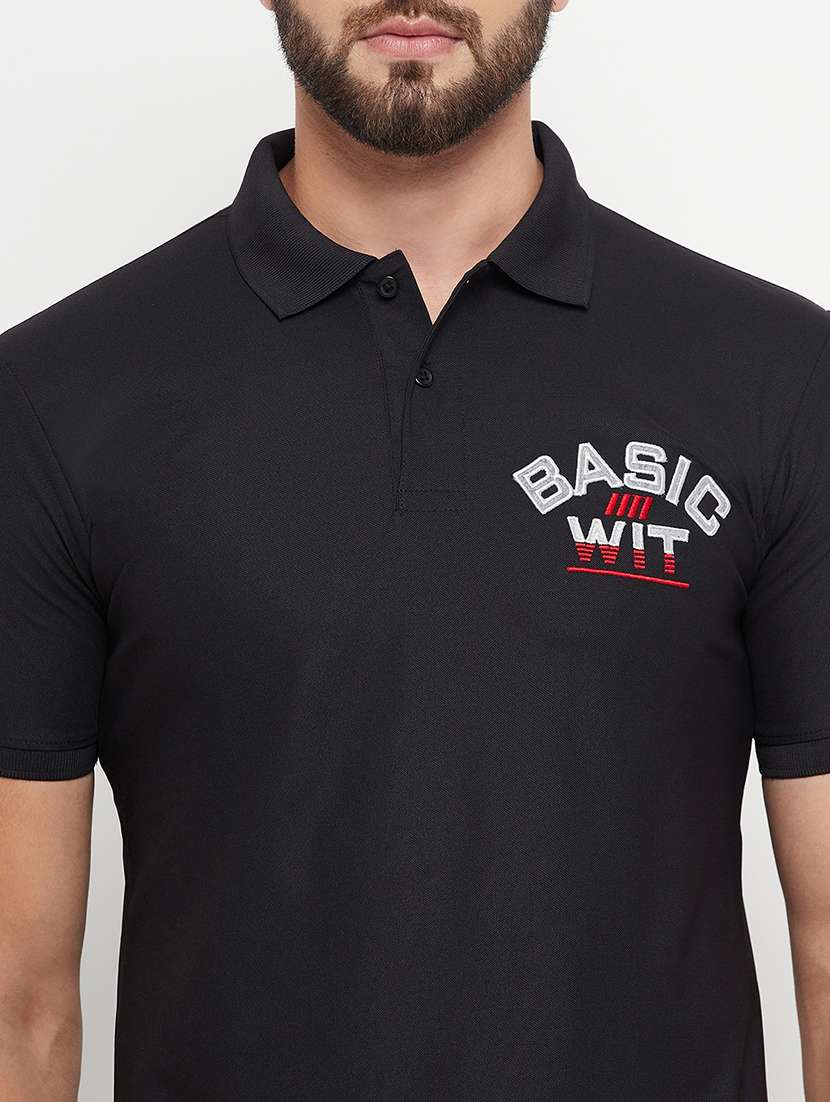 men solid short sleeve polo t-shirt - 21497116 -  Standard Image - 4