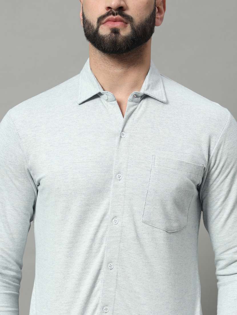men solid long sleeve casual shirt - 21497121 -  Standard Image - 4